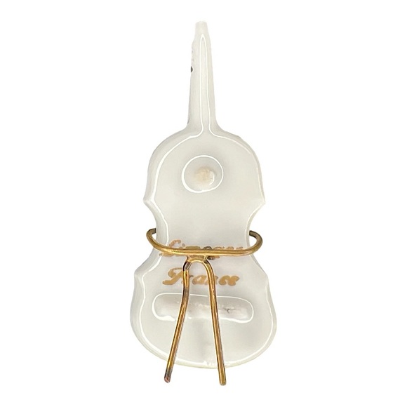 VTG LIMOGES FRANCE Porcelain Mini Cello Collectible Trinket - Picture 9 of 12
